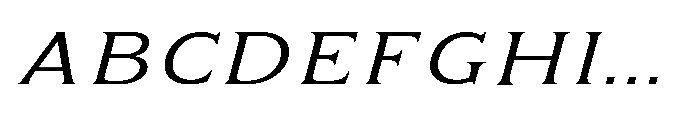 Kineks Light Serif Expanded Italic Font UPPERCASE