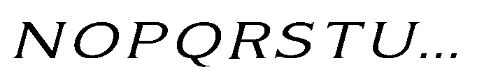 Kineks Light Serif Expanded Italic Font UPPERCASE