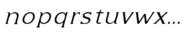 Kineks Light Serif Italic Font LOWERCASE