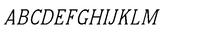 Kineks Light Slab Condensed Italic Font UPPERCASE