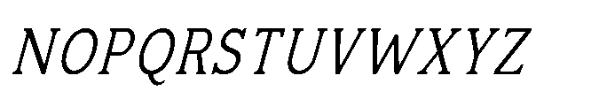 Kineks Light Slab Condensed Italic Font UPPERCASE