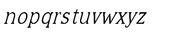 Kineks Light Slab Condensed Italic Font LOWERCASE