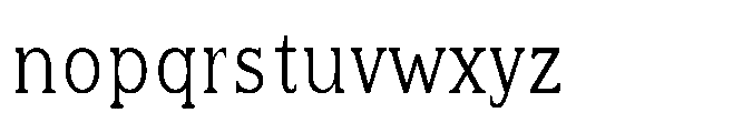 Kineks Light Slab Condensed Font LOWERCASE