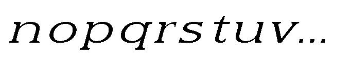 Kineks Light Slab Expanded Italic Font LOWERCASE