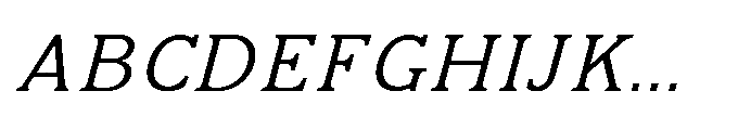 Kineks Light Slab Italic Font UPPERCASE