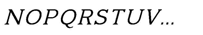 Kineks Light Slab Italic Font UPPERCASE