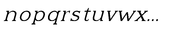 Kineks Light Slab Italic Font LOWERCASE