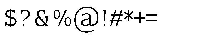 Kineks Light Slab Font OTHER CHARS