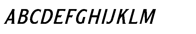 Kineks Medium Sans Condensed Italic Font UPPERCASE