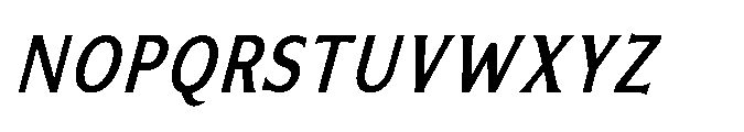 Kineks Medium Sans Condensed Italic Font UPPERCASE