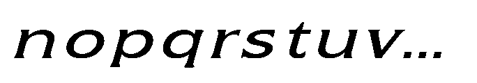 Kineks Medium Sans Expanded Italic Font LOWERCASE