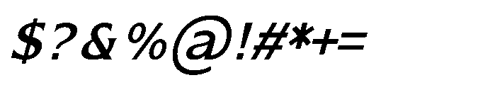 Kineks Medium Sans Italic Font OTHER CHARS