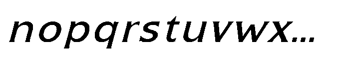 Kineks Medium Sans Italic Font LOWERCASE