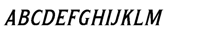 Kineks Medium Serif Condensed Italic Font UPPERCASE