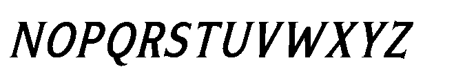 Kineks Medium Serif Condensed Italic Font UPPERCASE