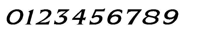 Kineks Medium Serif Expanded Italic Font OTHER CHARS