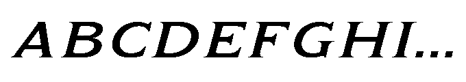 Kineks Medium Serif Expanded Italic Font UPPERCASE