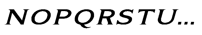 Kineks Medium Serif Expanded Italic Font UPPERCASE