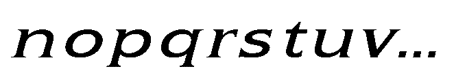 Kineks Medium Serif Expanded Italic Font LOWERCASE