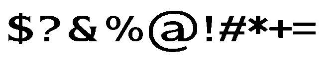 Kineks Medium Serif Expanded Font OTHER CHARS