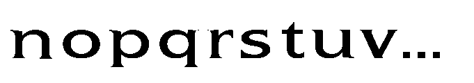 Kineks Medium Serif Expanded Font LOWERCASE