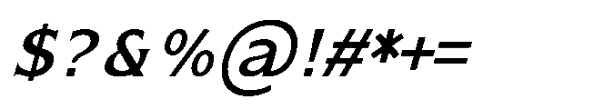 Kineks Medium Serif Italic Font OTHER CHARS