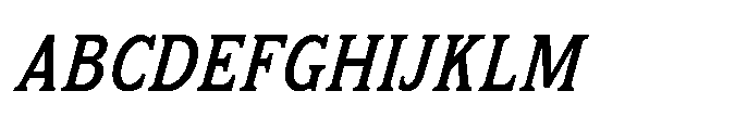 Kineks Medium Slab Condensed Italic Font UPPERCASE
