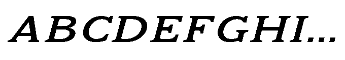 Kineks Medium Slab Expanded Italic Font UPPERCASE