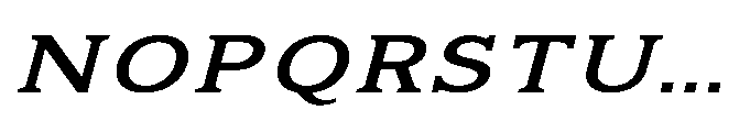 Kineks Medium Slab Expanded Italic Font UPPERCASE