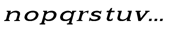 Kineks Medium Slab Expanded Italic Font LOWERCASE