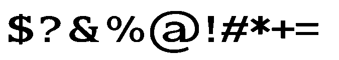 Kineks Medium Slab Expanded Font OTHER CHARS