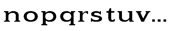 Kineks Medium Slab Expanded Font LOWERCASE