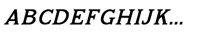 Kineks Medium Slab Italic Font UPPERCASE