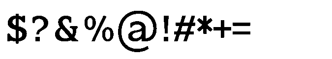 Kineks Medium Slab Font OTHER CHARS