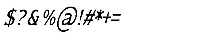 Kineks Sans Condensed Italic Font OTHER CHARS