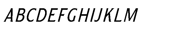 Kineks Sans Condensed Italic Font UPPERCASE