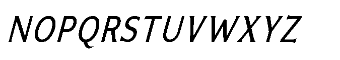 Kineks Sans Condensed Italic Font UPPERCASE