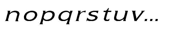 Kineks Sans Expanded Italic Font LOWERCASE