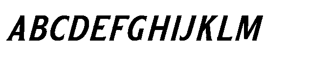 Kineks Semi Bold Sans Condensed Italic Font UPPERCASE