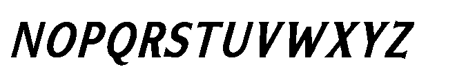 Kineks Semi Bold Sans Condensed Italic Font UPPERCASE