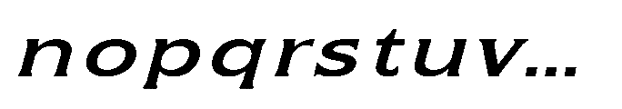 Kineks Semi Bold Sans Expanded Italic Font LOWERCASE
