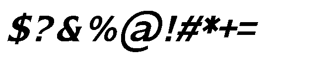 Kineks Semi Bold Sans Italic Font OTHER CHARS