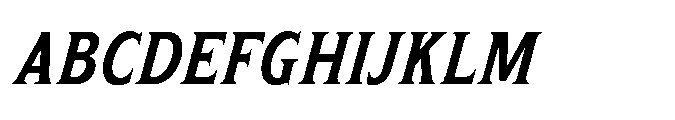 Kineks Semi Bold Serif Condensed Italic Font UPPERCASE