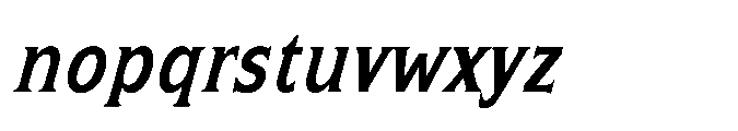 Kineks Semi Bold Serif Condensed Italic Font LOWERCASE