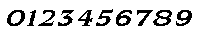 Kineks Semi Bold Serif Expanded Italic Font OTHER CHARS