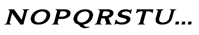 Kineks Semi Bold Serif Expanded Italic Font UPPERCASE