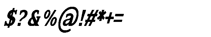 Kineks Semi Bold Slab Condensed Italic Font OTHER CHARS