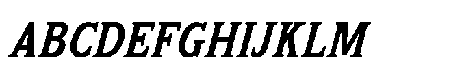 Kineks Semi Bold Slab Condensed Italic Font UPPERCASE