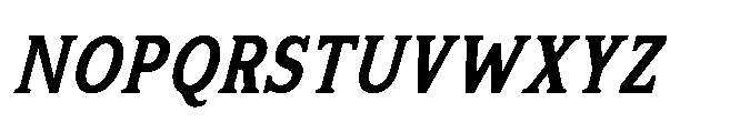 Kineks Semi Bold Slab Condensed Italic Font UPPERCASE