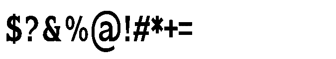 Kineks Semi Bold Slab Condensed Font OTHER CHARS